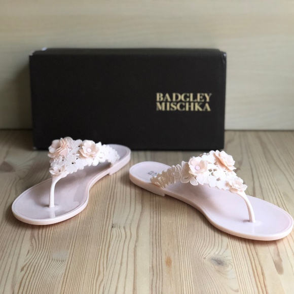 NEW Badgley Mischka Bali Jelly Flip Flops - Picture 2 of 7